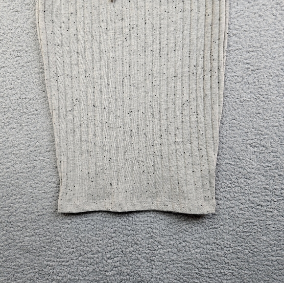 ASTR The Label Gray Heather With Black Dots Lace Up Front Ribbed Knit Dress Sz S - Picture 7 of 13